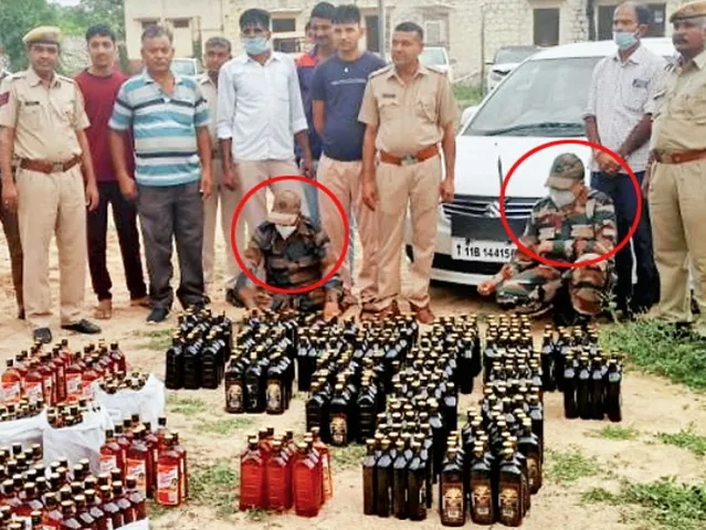 રાજસ્થાન : આર્મીની વર્દી પહેરીને દારૂની હેરાફેરી કરતાં અમદાવાદ અને જામનગરના 2 શખ્સો પોલીસના હાથે ઝડપાયા