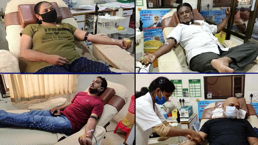 ભરૂચ : કોરોનાના કપરા સમયે રક્તની અછત ન સર્જાય તેવા આશયથી રમાગોવિંદ ચેરીટેબલ ટ્રસ્ટ દ્વારા બ્લડ ડોનેશન કેમ્પ યોજાયો