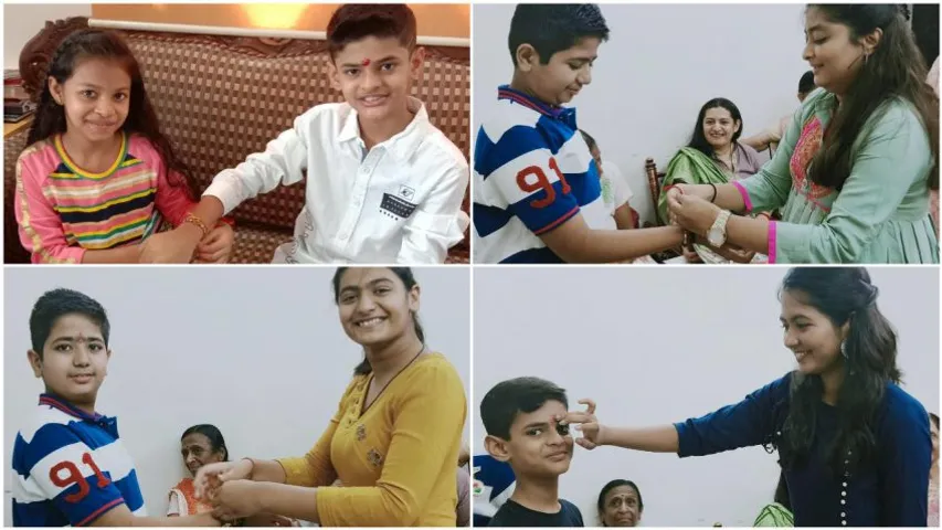 છોટી કાશી જામનગરમાં રક્ષાબંધનની ઉજવણી, બહેનોએ ભાઈઓને રાખડી બાંધી પોતાની રક્ષા કરવાનો કોલ આપ્યો