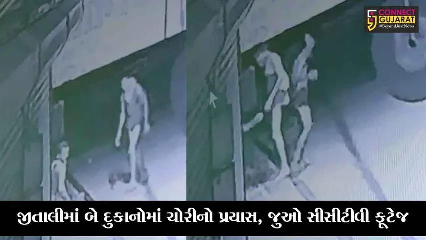 અંકલેશ્વર : જીતાલીમાં બે દુકાનોમાં ચોરીનો પ્રયાસ, જુઓ સીસીટીવી ફૂટેજ