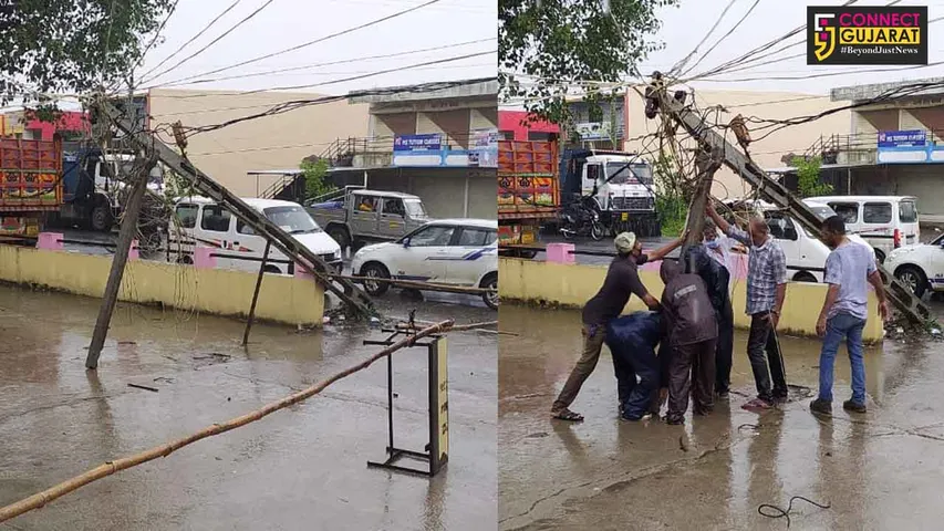 ભરૂચ : રાજપારડીમાં વાહનની ટકકરે વીજપોલ તૂટ્યો, અનેક ઘરોમાં અંધારપટ