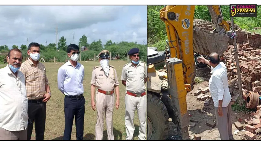 ભાવનગર : તંત્ર દ્વારા નારી-સિદસર વિસ્તારમાં રૂ. 8 કરોડની જમીન ઉપર કરેલા ગેરકાયદેસર દબાણો દૂર કરાયા