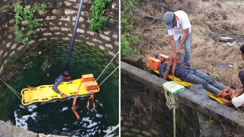 અમરેલી : આદસંગ ગામે ખેડૂત કૂવામાં ખાબક્યો, 108ની ટીમે રેસક્યું હાથ ધર્યું