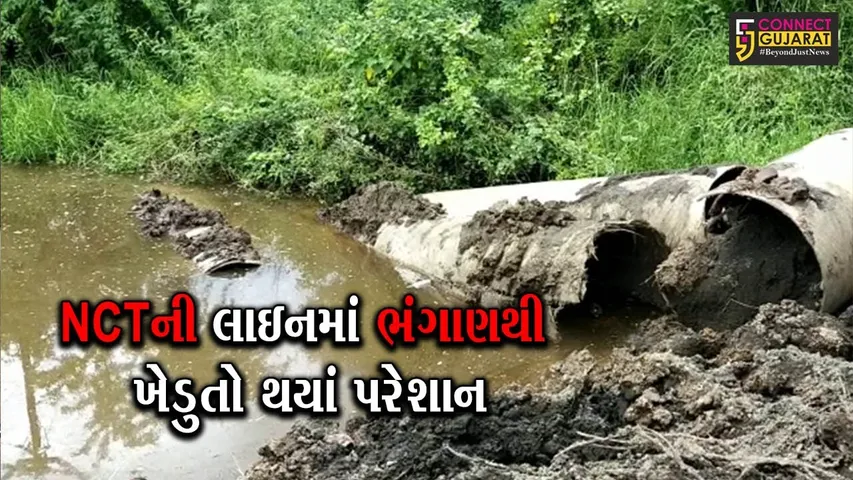 ભરૂચ : હાંસોટના દીગસ નજીક લાઇનમાં ભંગાણ, ખેતરોમાં ફરી વળ્યાં દુષિત પાણી