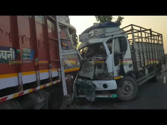 ભરૂચ: નેત્રંગ-ડેડીયાપાડા રોડ પર બે ટ્રક સામસામે અથડાતા ટ્રકનો કચ્ચરઘાણ, એકનું મોત