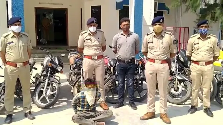 સાબરકાંઠા : વાહન ચોરી કરતા સગીર સહિત 2 શખ્સો ઝડપાયા, 20 બાઈક મળી રૂ. 3.67 લાખનો મુદ્દામાલ જપ્ત