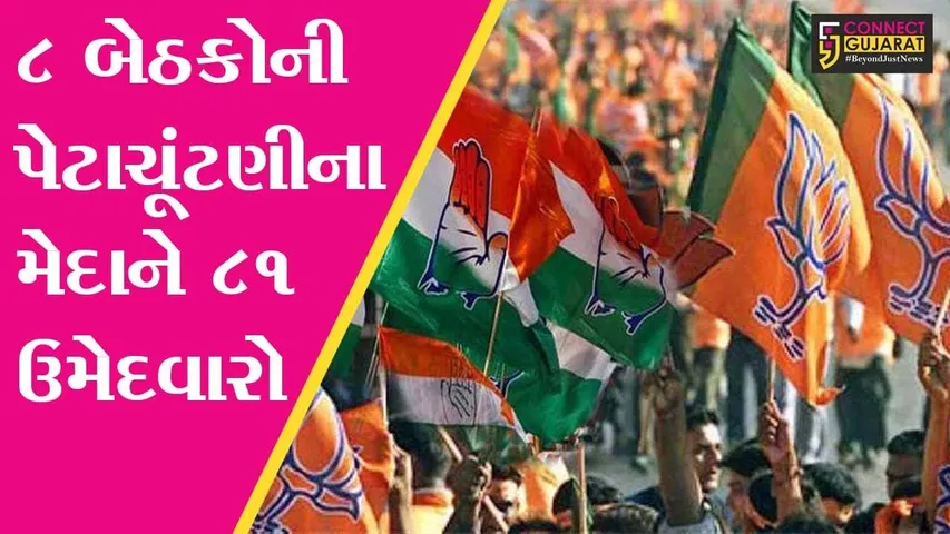 ગુજરાત : 8 બેઠકોની પેટાચૂંટણી માટે 81 ઉમેદવારો, ભાજપ-કોંગ્રેસની હાર-જીત પર અપક્ષ ઉમેદવારો કરી શકે છે અસર