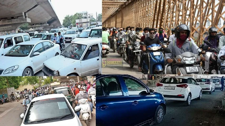 ભરૂચ : ગોલ્ડન બ્રિજ ખાતે રોજબરોજ વકરતી ટ્રાફિકજામની સમસ્યા, વાહનચાલકો માટે માથાના દુ:ખાવા સમાન