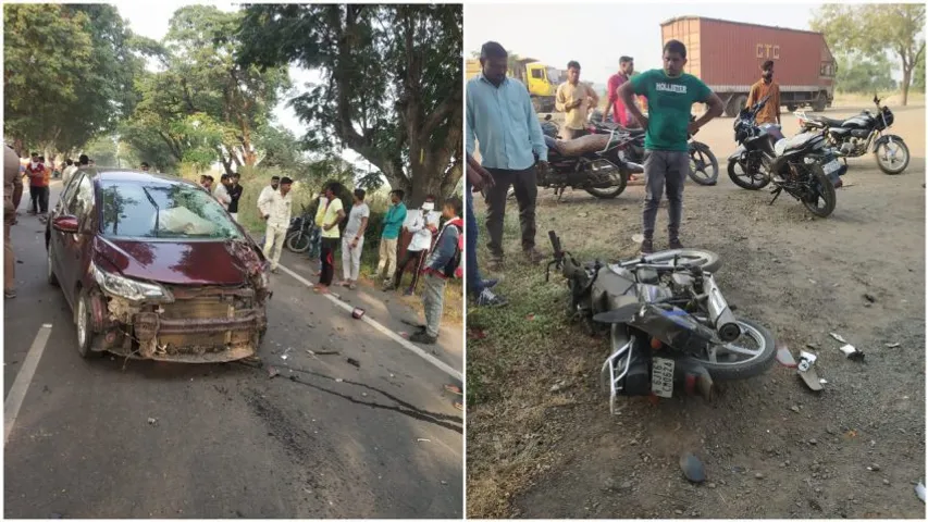 ભરૂચ : નેત્રંગ - મોવી રોડ પર કારે મારી બાઇકને ટકકર, શણકોઇના બે યુવાનના મોત