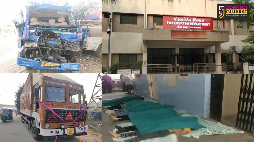 વડોદરા : વાઘોડિયા ચોકડી બ્રીજ પર ટેમ્પો અને ડમ્પર વચ્ચે સર્જાયો અકસ્માત