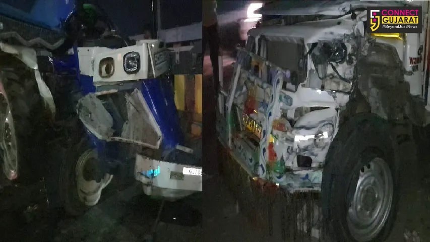 દાહોદ :  ગરબાડા રોડ ઉપર રાત્રીના સમયે ટ્રેક્ટર અને બોલેરો ગાડી વચ્ચે થયો અકસ્માત, બે ઘાયલ