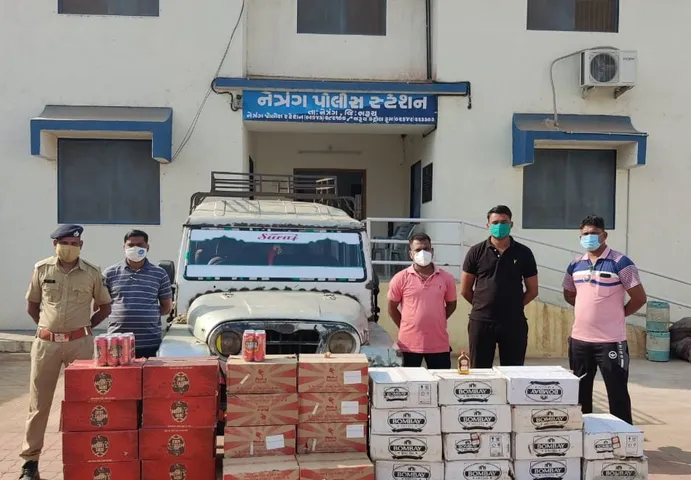 ભરૂચ:નેત્રંગ પોલીસે રૂપિયા 2.97 લાખનો વિદેશી દારૂનો જથ્થો ઝડપી પાડ્યો