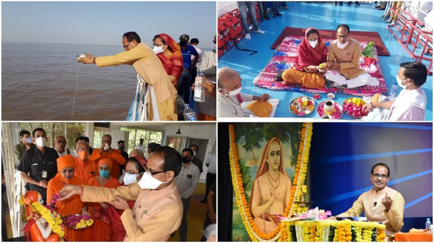 ભરૂચ: મધ્યપ્રદેશના સી. એમ. શિવરાજસિંહ ચૌહાણે વિવિધ ધાર્મિક કાર્યક્રમોમાં આપી હાજરી, નર્મદા માતાનું પૂજન કર્યું