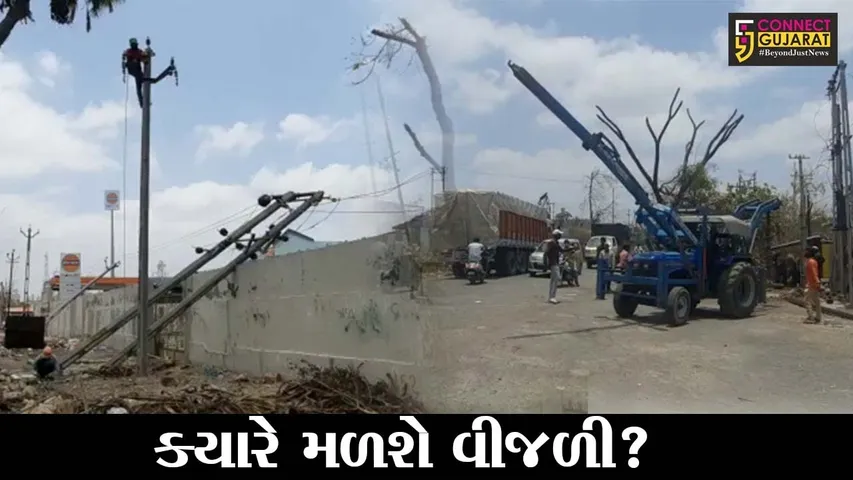 ગીર-સોમનાથ: વાવાઝોડાથી વીજ સેવા ઠપ્પ, વિવિધ વીજ કંપનીના 500થી વધુ કર્મચારીઓ કામે લાગ્યા