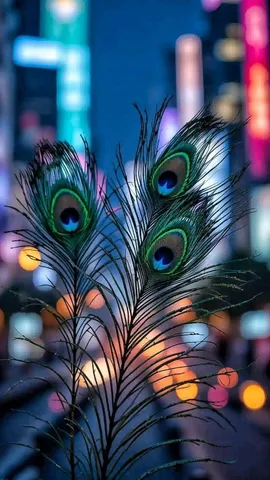 here to place peacock feather in bedroom