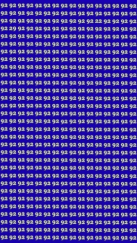 Only Sharp Eyes Can Spot 22 and 29 Among 92