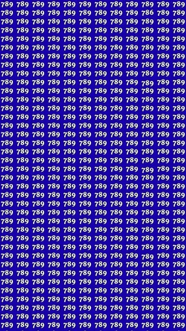 Can You Identify the Tricky 786 Hidden Among 789s