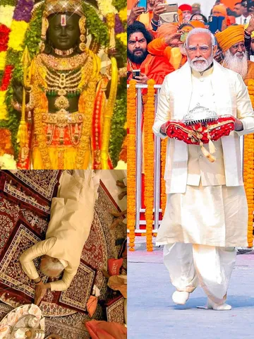 रामलला की प्राण प्रतिष्ठा, चर्चा में रहीं ये तस्वीरें