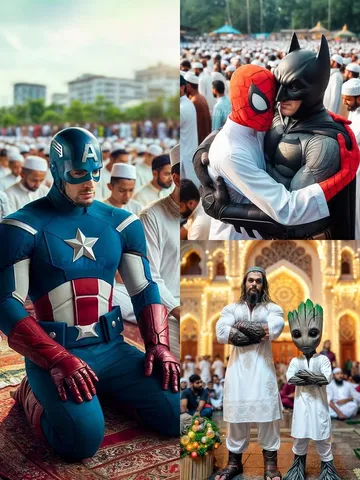 AI Photos: ईद मनाते नजर आए Avengers, Captain America ने अदा की नमाज