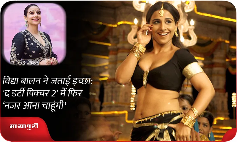Vidya Balan expressed her wish: I would like to appear again in The Dirty Picture 2'