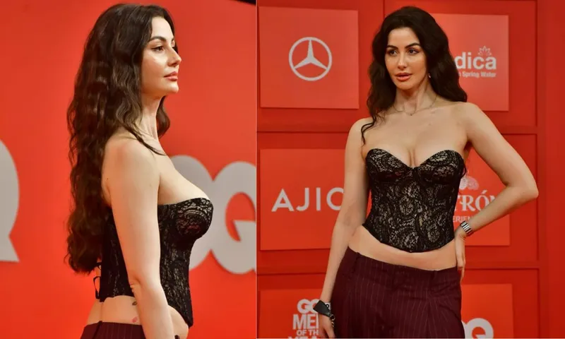 Giorgia Andriani showed off her charm on the GQ red carpet