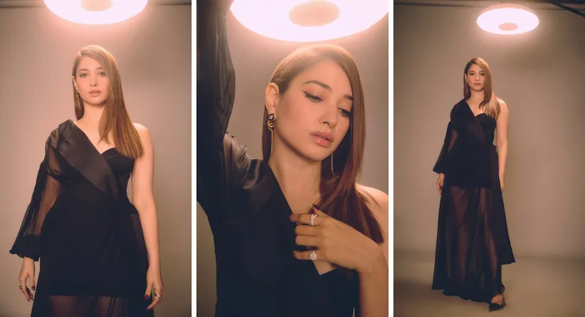 Tamannaah Bhatia's glamorous avatar in black outfit