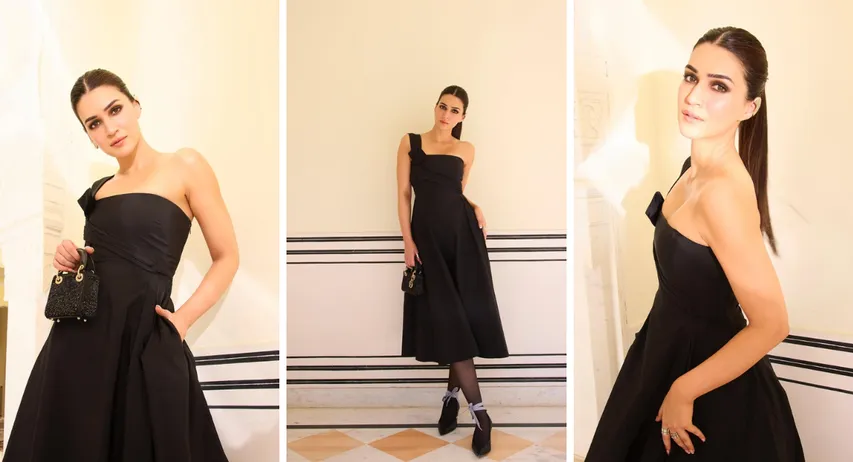 kriti sanon look in black
