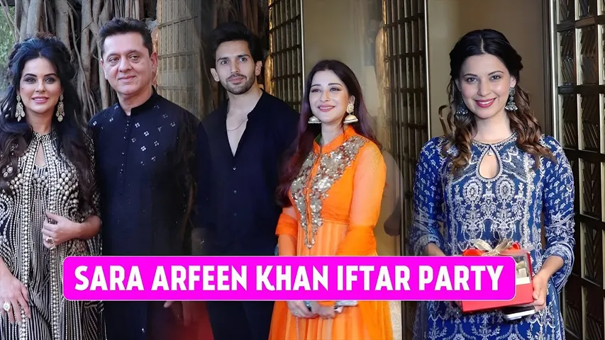 Eisha Singh Ayesha Jhulka Muskan Nyra seen at Sara Khan and Arfeen Khan Iftar party