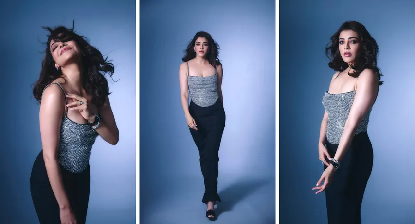 Kajal Aggarwal ने पहना Rhinestone टॉप, स्टाइल और एटीट्यूड से मचाया धमाल
