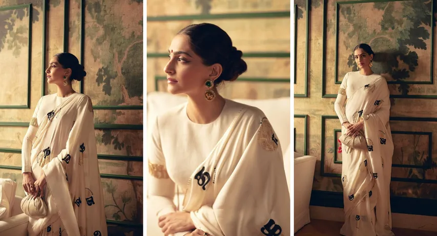 Sonam Kapoor ने हाउस ऑफ मसाबा की ऑफ-व्हाइट साड़ी में बिखेरा जलवा, दिलाई ‘एक लड़की को देखा तो ऐसा लगा’ की याद