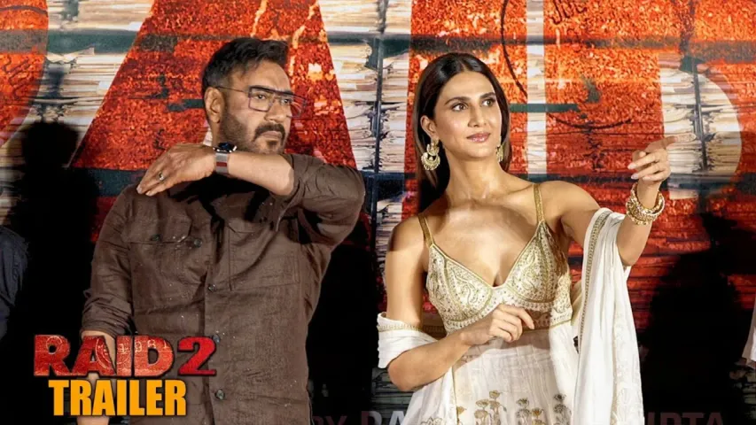 Filmmakers including Ajay Devgn and Vaani Kapoor were seen at the Raid 2 Trailer Launch