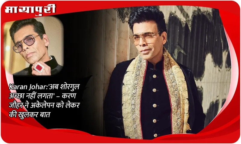 Karan Johar: 'Noise doesn't feel good anymore' - Karan Johar spoke openly about loneliness