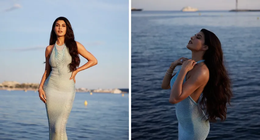 Jacqueliene Fernandez: Jacqueline Fernandez shines at Cannes 2025: spreads the magic of beauty in a blue gown