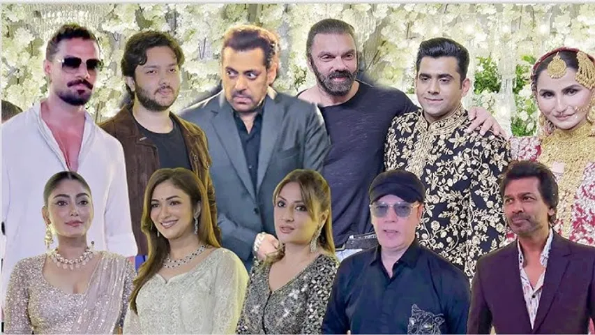 Salman Khan, Sooraj Pancholi and Sana Makbul attended Ayaz-Zeba's wedding ceremony...