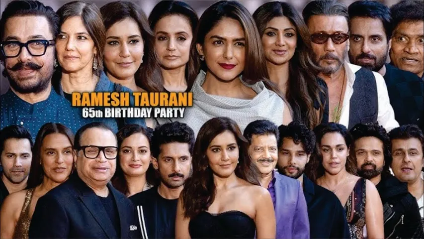 Aamir Khan Shilpa Shetty and Mrunal Thakur were spotted at Ramesh Taurani 65th birthday party
