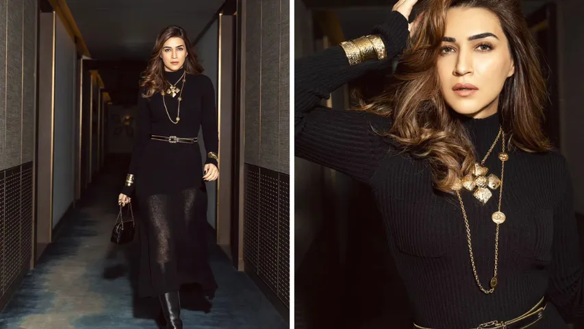kriti sanon in black dress