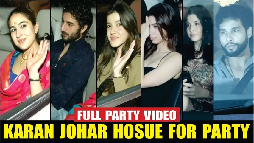 Celebrity Arrive in Expensive Cars at Karan Johar House Party -Sara Ali Khan, Sanaya Kapoor, Ibrahim