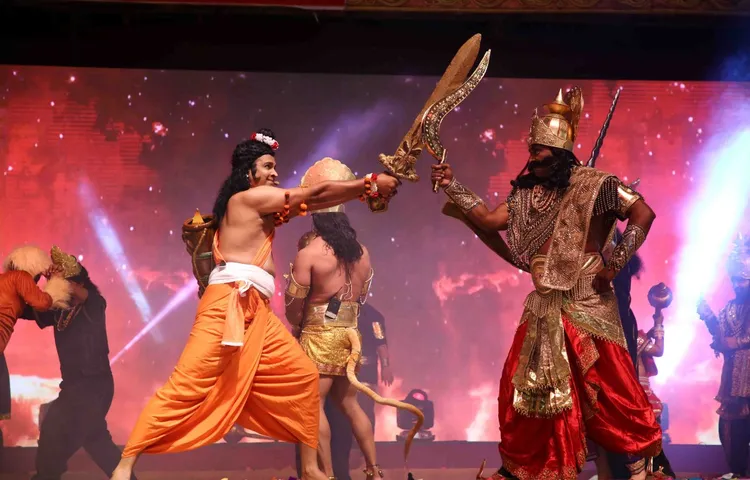 आठवें दिन कुंभकर्ण का वध देख रोमांचित हुए दर्शक