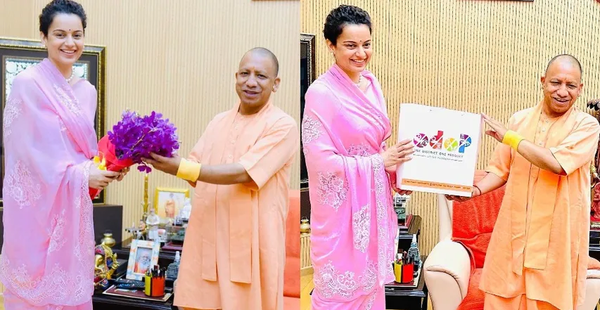 एक्ट्रेस कंगना रनौत ने सीएम योगी से की मुलाकात