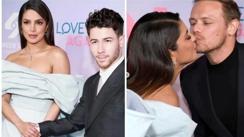priyanka_chopra_kisses_co-star_sam_heughan_at_love_again_premiere