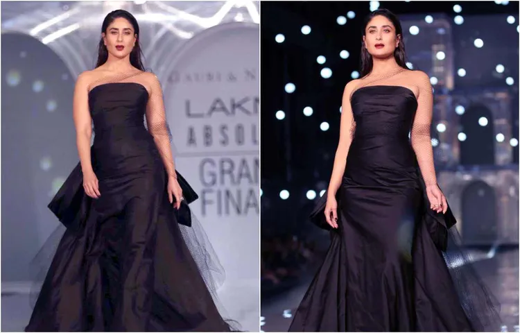Lakme Fashion Week 2019 के आखिरी दिन ब्लैक गाउन में करीना कपूर ने बिखेरे जलवे
