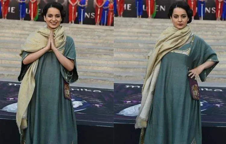 'मणिकर्णिका- द क्वीन ऑफ झांसी' के गाने के लॉन्चिंग पर ट्रेडिशनल अवतार में पहुंची कंगना,  तस्वीरें आई सामने