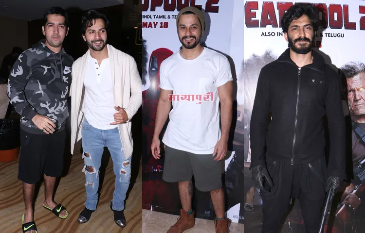 डेडपूल 2 की स्पेशल स्क्रीनिंग में पहुंचे कुणाल खेमू, हर्षवर्धन कपूर और वरुण धवन