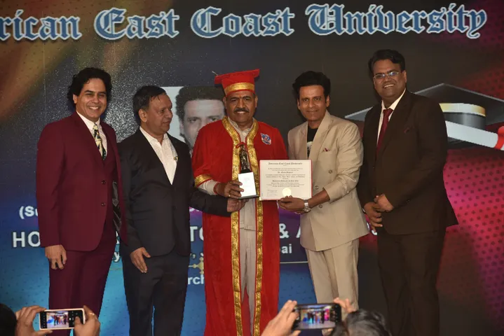 ओटीटी के बादशाह मनोज बाजपेयी को सिनेमा में उनकी कला, योगदान और उनके परोपकार के लिए डॉक्टरेट की उपाधि से सम्मानित किया गया