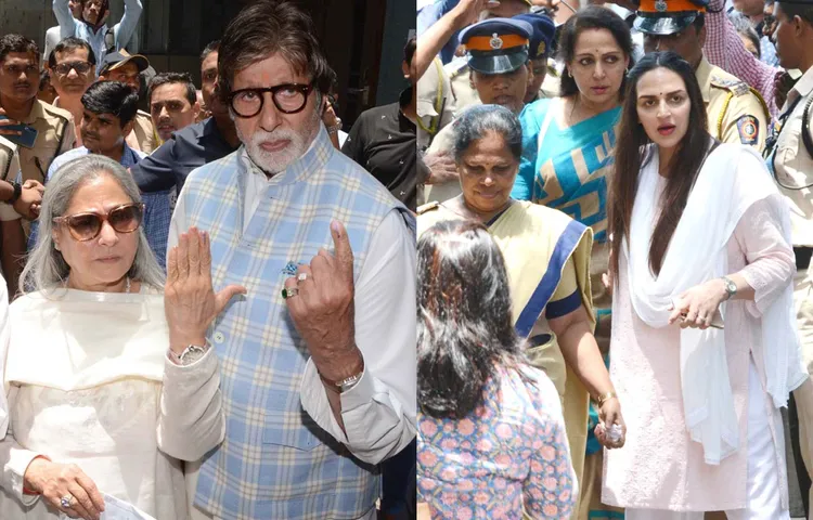 अमिताभ बच्चन से लेकर रितिक रोशन तक सभी सितारे वोट डालने पोलिंग बूथ पहुंचे