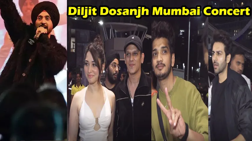 Kartik Aaryan, Munawar, Tamannaah, Vijay & many Celebs at Diljit Dosanjh's Mumbai Concert 2022
