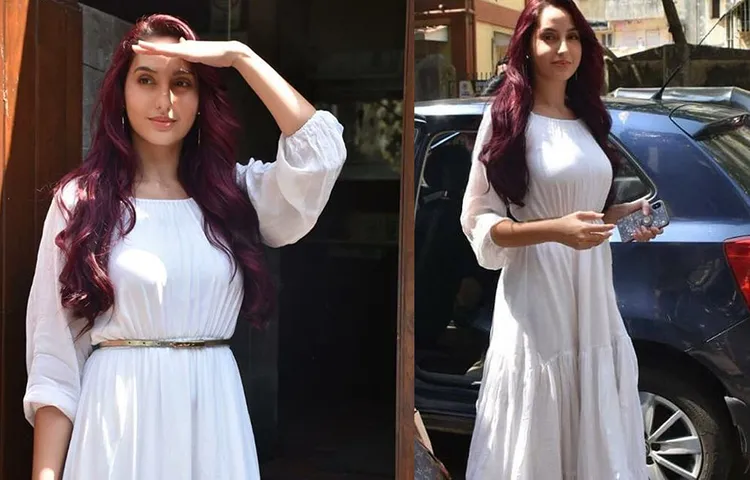 हॉट ड्रेस में सिटी इंडिगो के बाहर स्पॉट नोरा  फतेही, खूबसूरत तस्वीरें आई सामने