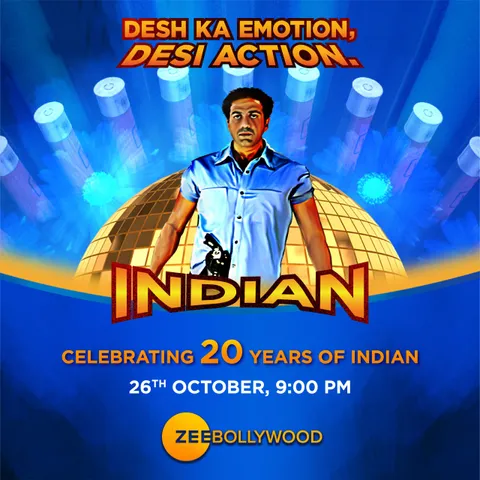ज़ी बॉलीवुड मना रहा है 101% शुद्ध एक्शन फिल्म ‘इंडियन’ के 20 साल का जश्न, 26 अक्टूबर को