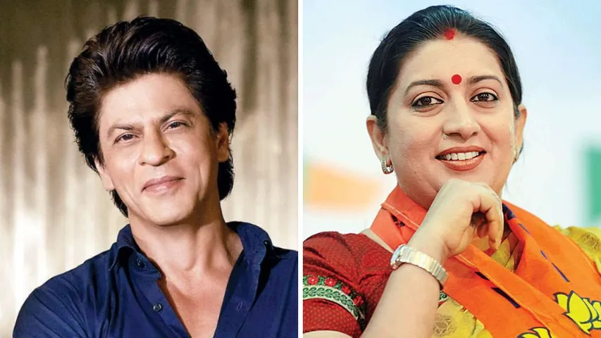 Shah Rukh Khan and Smriti Irani 