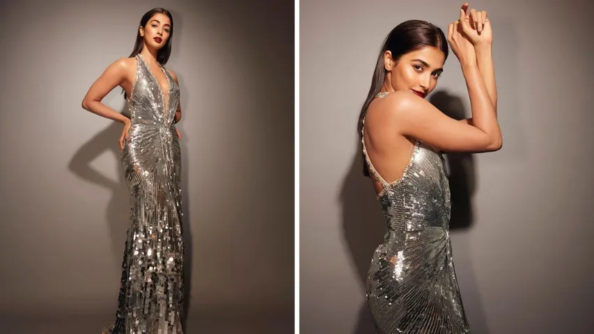 Pooja Hegde Latest Photos: सिल्वर कलर के गाउन में पूजा हेगड़े ने लगाए चार चांद